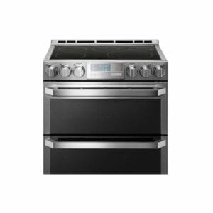 LG Electric Double Oven SIGNATURE 7.3pᶟ Smart wi-fi Slide-In Range with ProBake Convection® LUTE4619SN