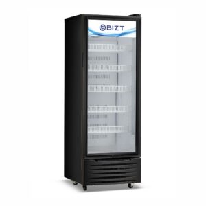 BIZT REFRIGERADOR DE EXHIBICIÓN VERTICAL DE 13 PIES UNA PUERTA – BSC13B NEGRO