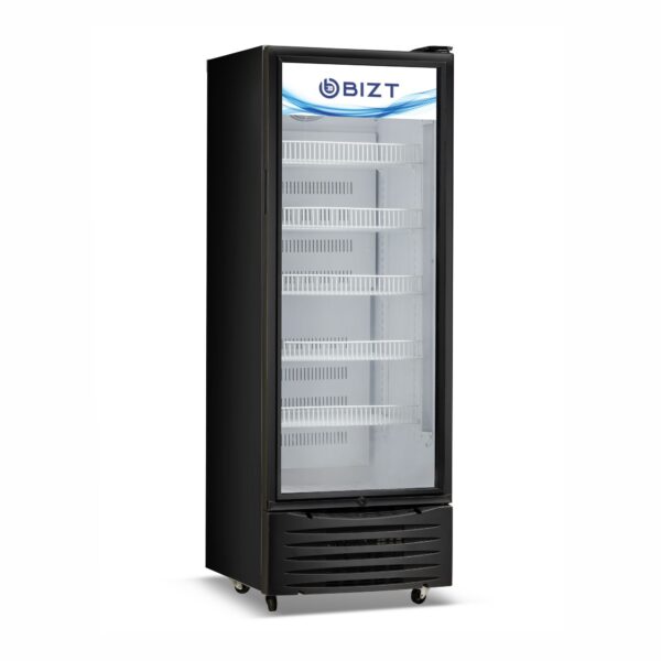 BIZT REFRIGERADOR DE EXHIBICIÓN VERTICAL DE 13 PIES UNA PUERTA – BSC13B NEGRO