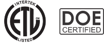 ETL and DOE certified showcase