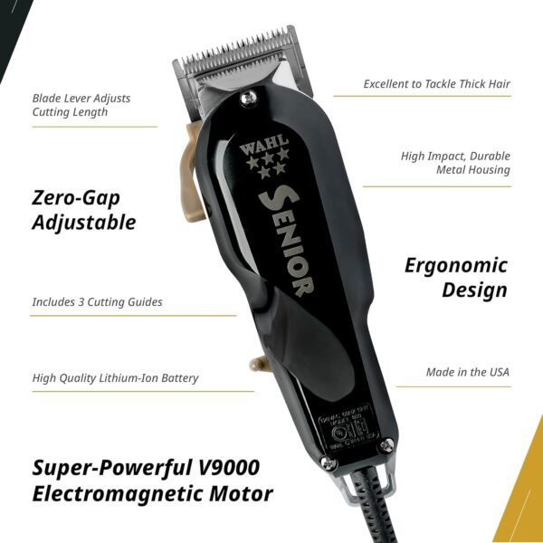WAHL PROFESSIONAL CLIPPER 5 Star SENIOR BLACK 8545 - Image 2