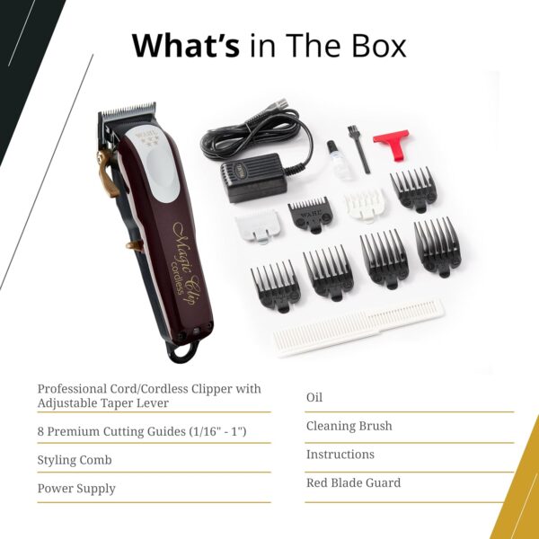 WAHL PROFESSIONAL CLIPPER 5 Star Burgundy 8148 - Image 3
