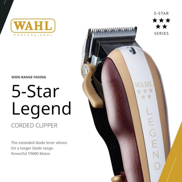 WAHL PROFESSIONAL CLIPPER 5 Star BURGUNDY & GOLD 8147 - Image 3