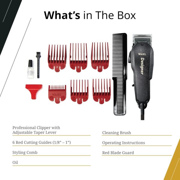 WAHL PROFESSIONAL CLIPPER Styling Comb BLACK 08355-400