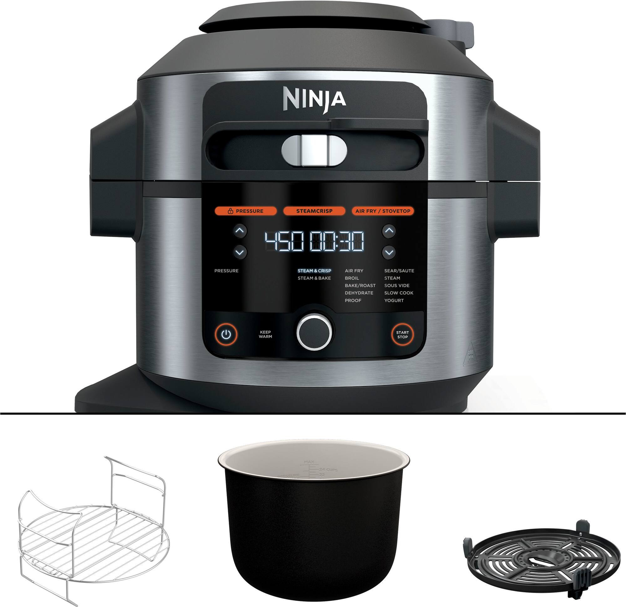 NINJA 6.5Qt Pressure Cooker Smart Lid Black OL500