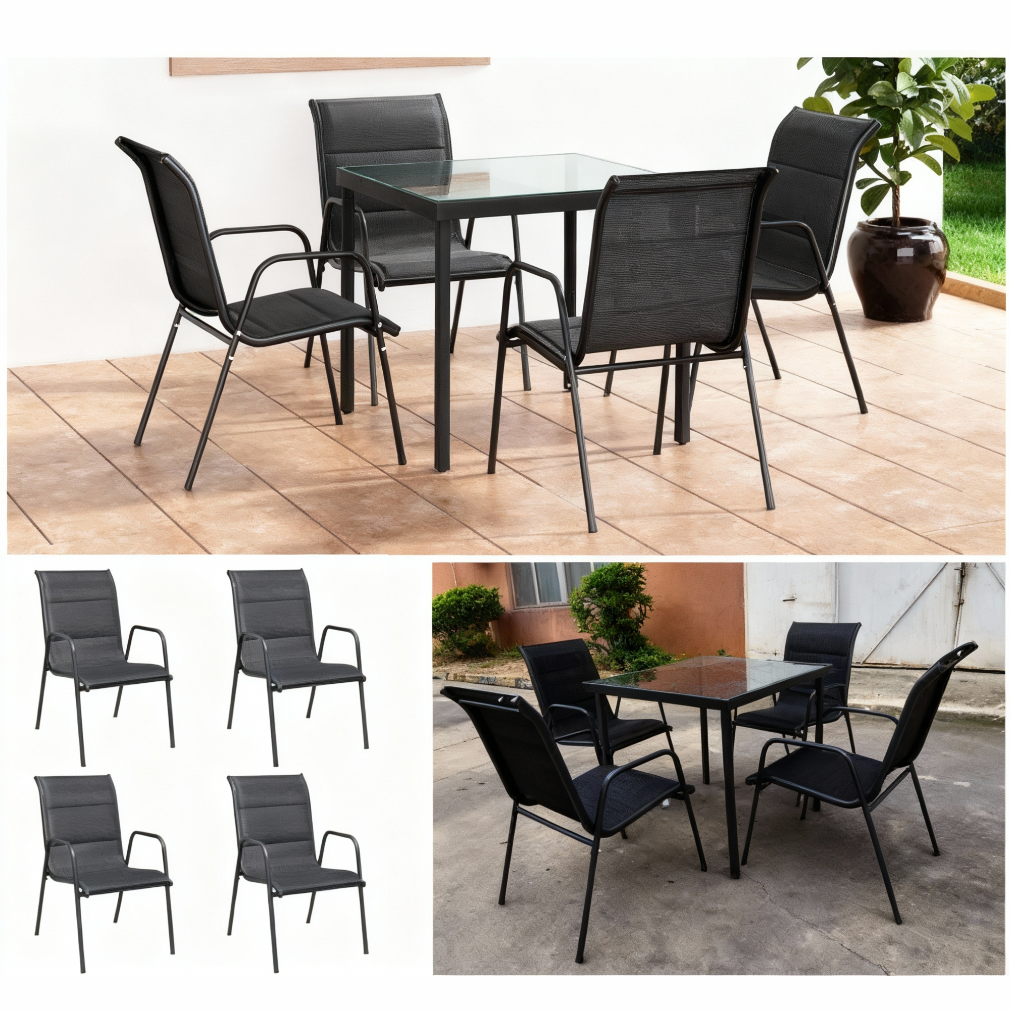 ATBIZ Juego de Comedor de Jardín Vida de 5 Piezas - Imagen 2