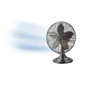 Lasko 12" 3-Speed Oscillating Classic Metal Table Fan with Tilt-Back, R12210, Bronze