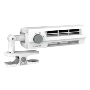 Lasko 10" Clip Stik Desk Ultra-Slim 2-Speed Table Fan, 4006, White