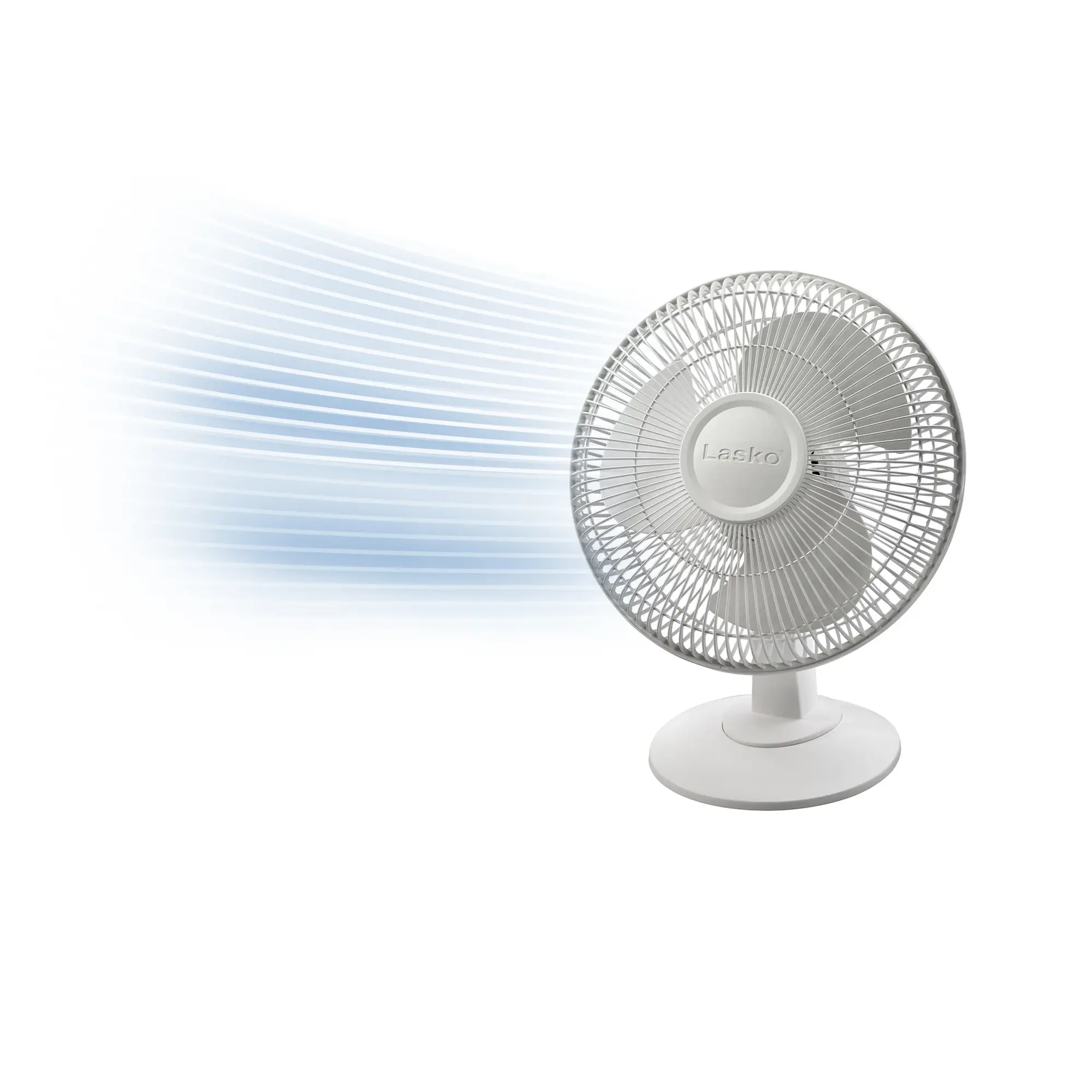 Lasko 12" 3-Speed Oscillating Table Fan with Tilt-Back, 2012, White