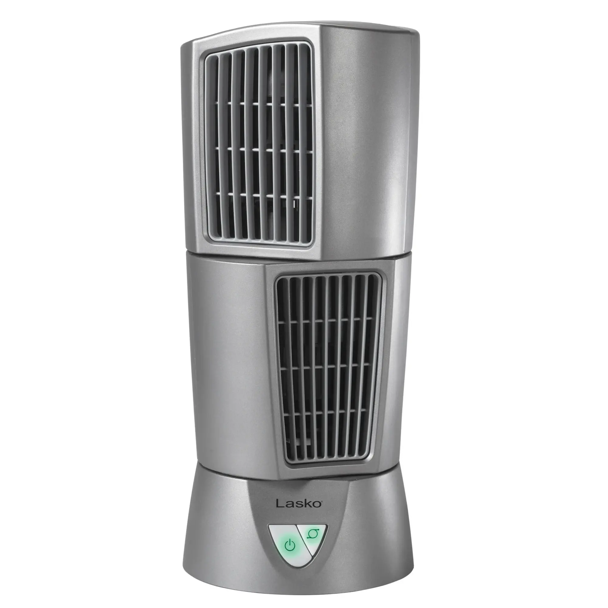 Lasko 14" Platinum Desktop Wind Tower 3-Speed Oscillating Table Fan, 4910, Gray