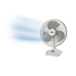 Lasko 16" 3-Speed Oscillating Performance Table Fan with Tilt-back, 2506, White