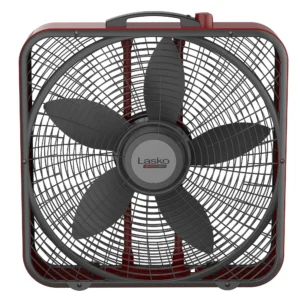 Lasko Ventilador Box Pro Power™ Grado Industrial 20" 3 Velocidades B20548 Rojo