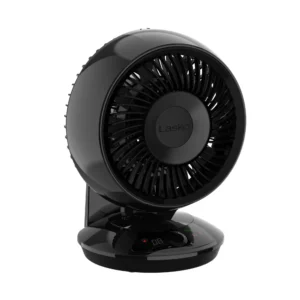 Lasko A12668 Whirlwind EcoQuiet 7" Orbital Motion 12-Speed Air Circulator Fan with Remote Control, Black