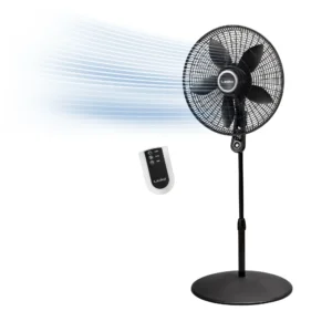 Lasko Performance 20" 4-speed Pedestal Fan with Remote & Timer (black, model S20625)