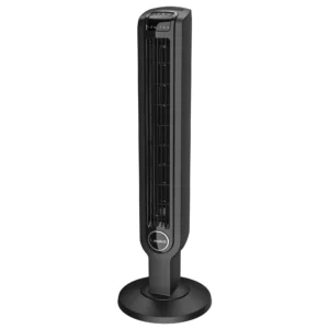 Lasko 3- Speed Oscillating Tower Fan with Timer and Remote, T36211, Black