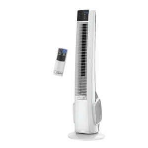 Lasko 38" Oscillating Tower Fan with Remote Control, T38400, White