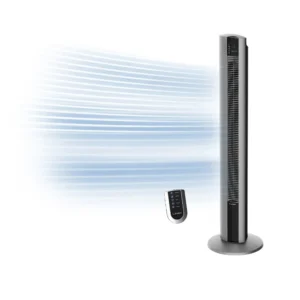 Lasko 48" Space-Saving Oscillating Performance Tower Fan with Remote, T48314, Grey