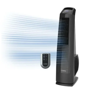 Lasko Oscillating High Velocity Fan with Remote Control, U35122, Black