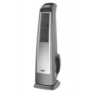 Lasko Oscillating High Velocity Tower Fan with Remote, U35117, Silver