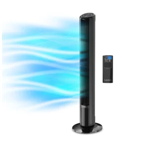 Lasko T42215 SlimForce 42" 4-Speed Oscillating Tower Fan with Remote Control, Black