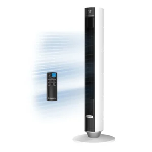 Lasko TDC402 WhisperForce™ DC 40" Tower Fan (12-speed, remote, white)