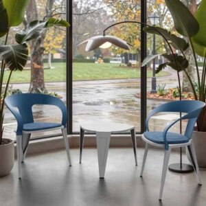 ATBIZ Maurice Noah Three-Leg Plastic Chair & Side Table Set FY-900A/FY-900B
